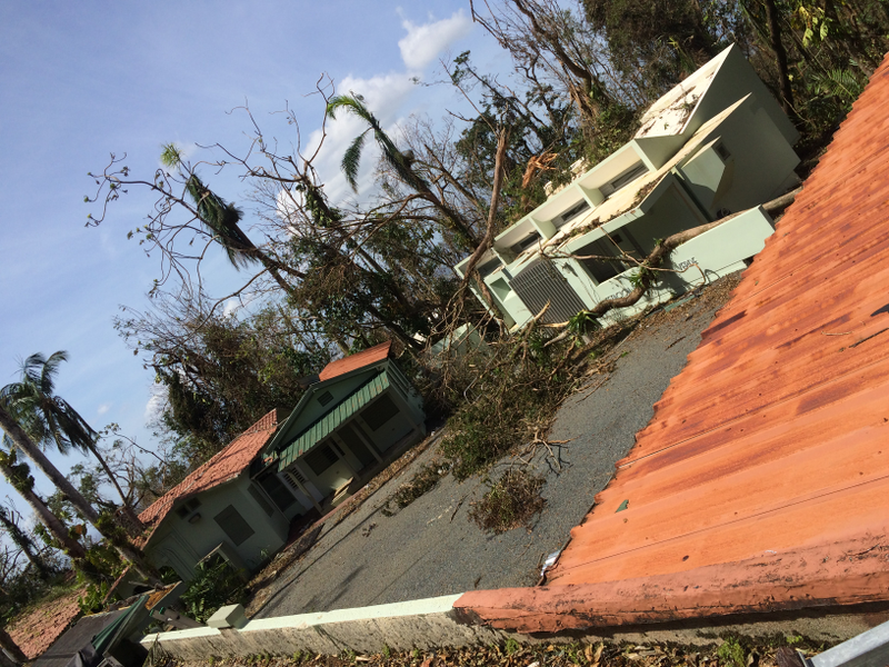 The El Verde Field Station is in rough shape following Hurricane Maria. Image: Omar Gutiérrez del Arroyo Santiago